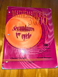 Mathématiques 3000 cahier d’activités secondaire 2