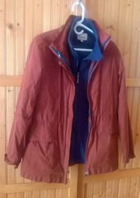 Ladies Coat with Removable Fleece Jacket