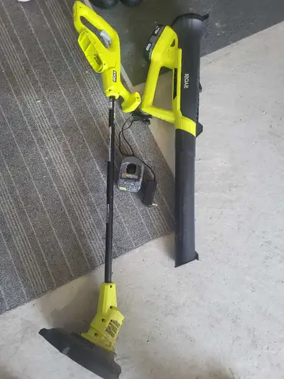 Ryobi Blower & Weed Wacker with battery and charger, View more