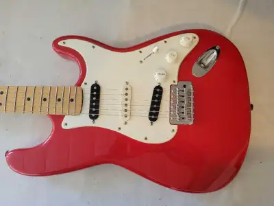 This is a Mexican made Fender strat that I picked up. It has been restored from a previous owner who...