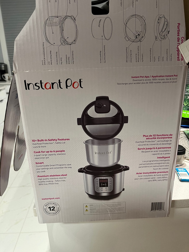 Instant Pot pressure cook like new - 6 quart   in Processors, Blenders & Juicers in City of Halifax - Image 3