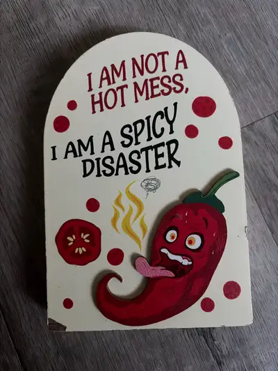 Homedeco Spicy Disaster Table Sign, View more