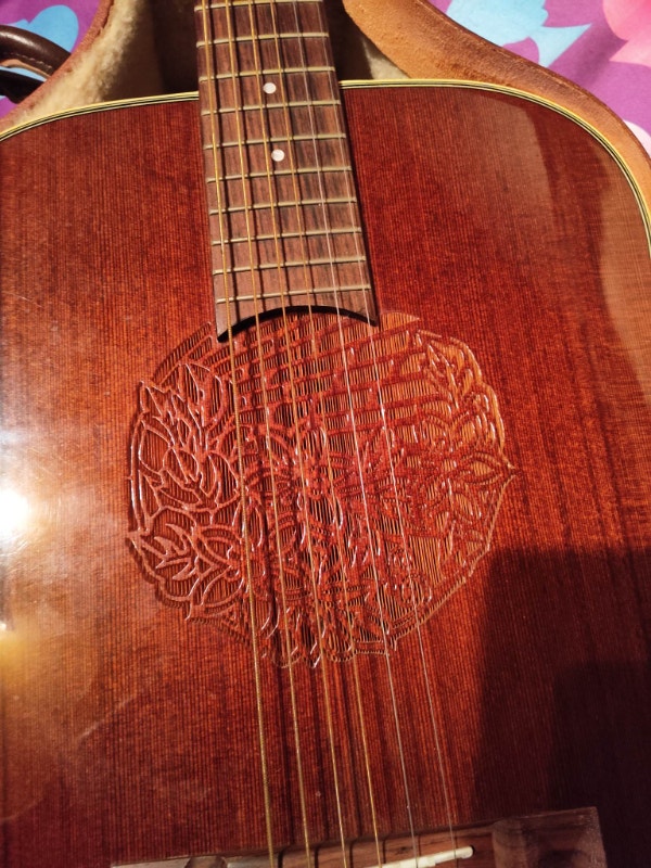 FOR SALE Shiraki XW60 Vintage Acoustic Guitar with Hard Case Guitars