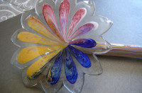 Vintage Murano Long Stem Decorative Glass Flowers