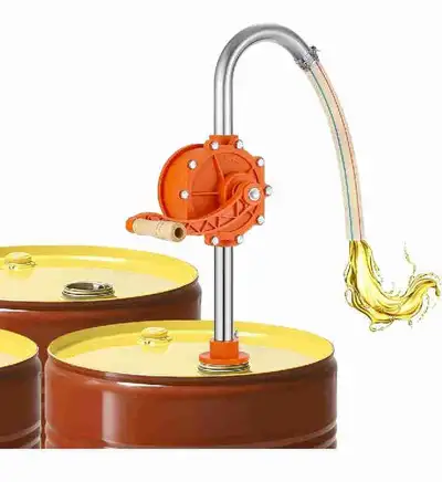 Poafamx 15-55 Gallon Drum Pump, 13 GPM Corrosion-Resistant Barrel Pump, Stainless Steel Rotary Hand...