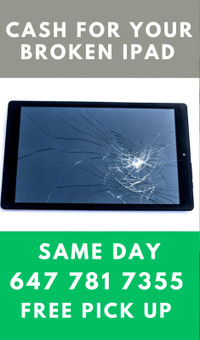 SELL US YOUR BROKEN IPAD - SCREEN/WATER SPILL/LOCKED!