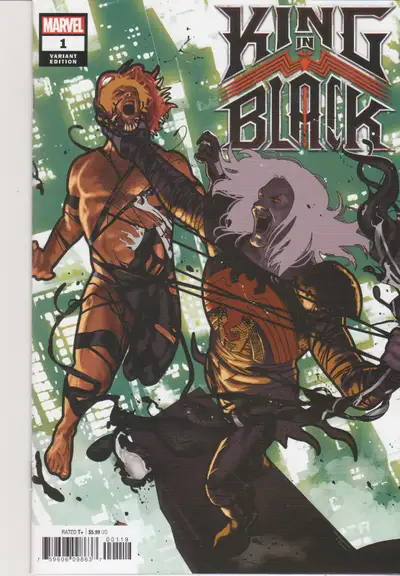Taurin Clarke Spoiler Variant Cover. Written by Donny Cates. Art by Ryan Stegman and JP Mayer. DARKN...