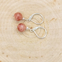 Sunstone Sterling Silver Earrings, Natural Sunstone Earrings