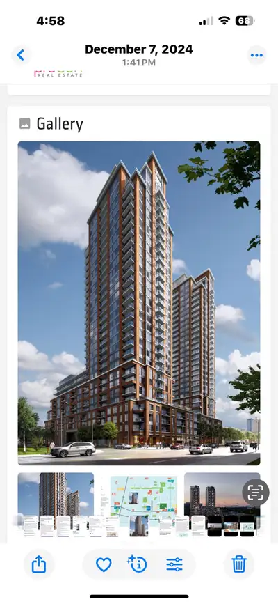 Private Sale. 1 Bedroom plus Den 640 sq/ft plus balcony 60 sq/ft total 700. This is an assignment sa...