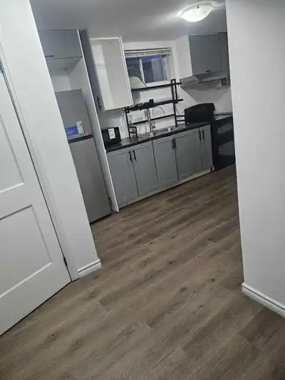 2 bedroom basement for rent from 1 February 1 minute walk to bus stop Close to food basics Parking a...