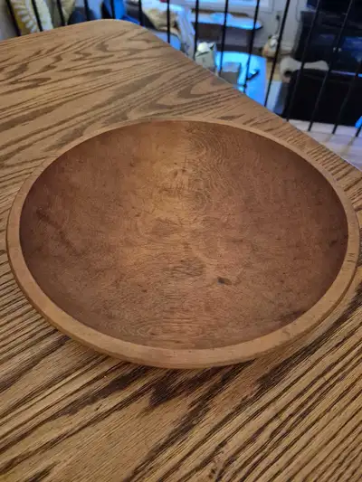 Vintage Wooden Farm Dough Fruit Bowl, View more