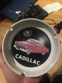 Porcelain Cadillac vintage ash tray gift master 