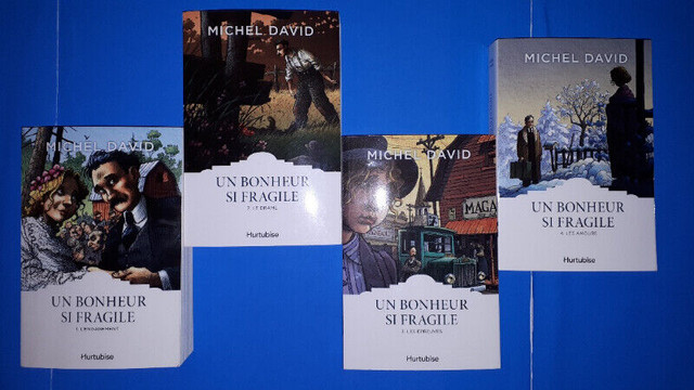 "UN BONHEUR SI FRAGILE" MICHEL DAVID -SÉRIE COMPLETE 4 VOLUMES dans Ouvrages de fiction  à Ville de Montréal