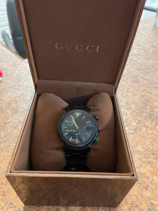 100% Authentic Gucci G Chronograph Stainless Steel Watch in Jewellery & Watches in Mississauga / Peel Region - Image 2