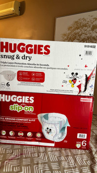 Couches Huggies taille 6