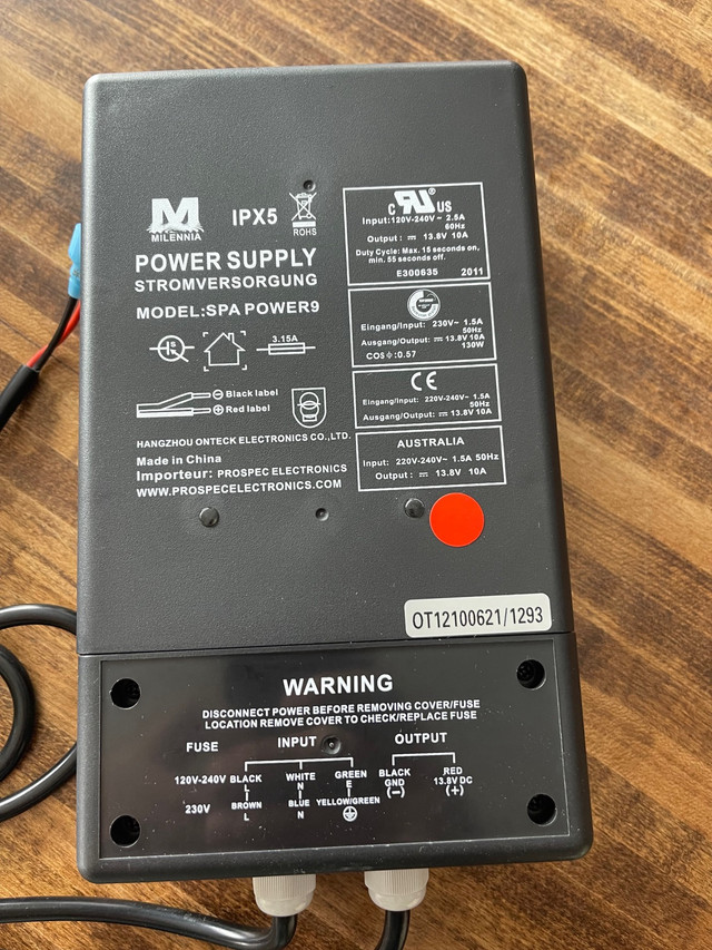 New Milennia IPX5 hot tub stereo power supply.  in Hot Tubs & Pools in Calgary