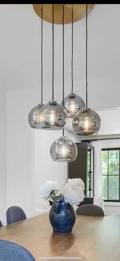 Excellent condition crate & barrel pendant chandelier. Retails for $974 new. Has dome and Edison lig...