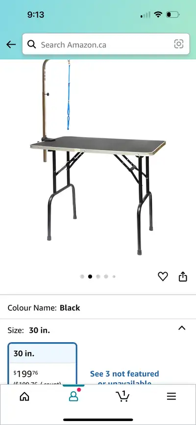 Selling my grooming table I used twice. Folds for storage. See pics. Located in Barrhaven. And I hav...