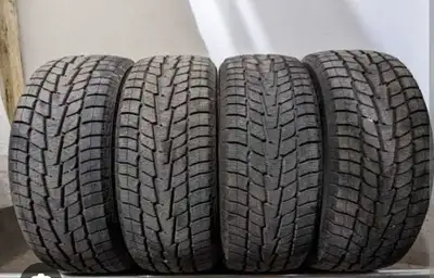 olny used once winter season good for 3 more seasons. Tread depth 7/32 inch up to standereds. Motorm...