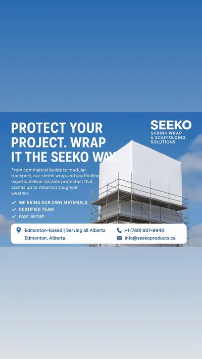 Shrink wrap & Scaffolding company looking for work., View more