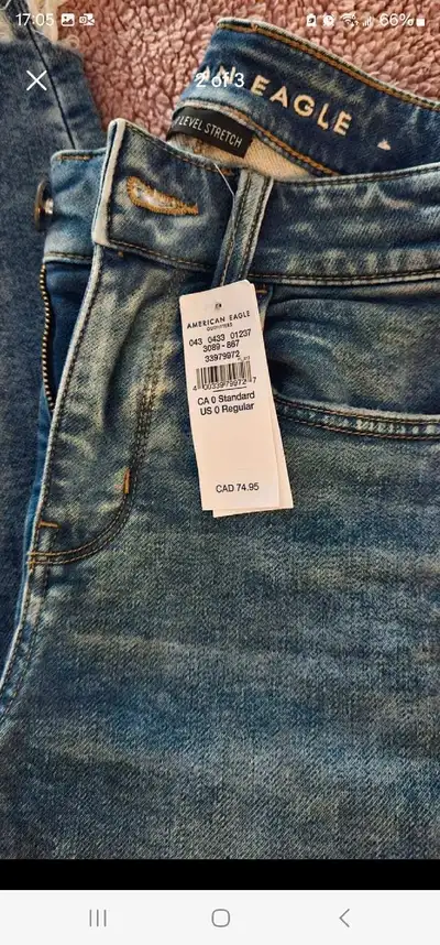 Brand new jeans from AE with price tag on / paid 75$ / size 0