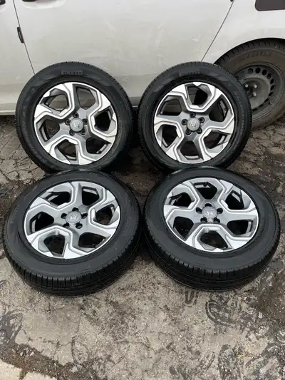 You can use them on a 2012-2025 Honda CR-V. Rims are OEM from 2020 CR-V. Tires were replaced last ye...