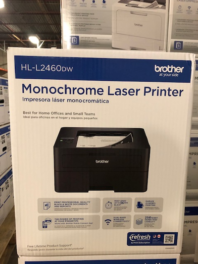 New Brother HL-L2460DW Desktop Wired Laser Printer - Monochrome, View more