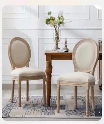 Ensemble de 6 Chaises de Salle à Manger Style Français – Bois Ma, View more