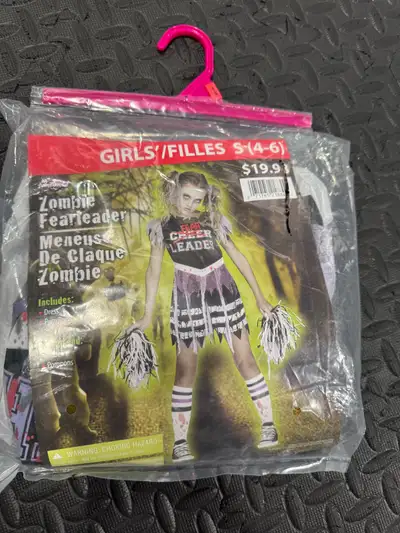 HALLOWEEN COSTUME- GIRLS SMALL ZOMBIE CHEERLEADER- mnx, View more