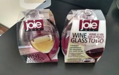 Pair of Joie Wine Glass To Go Glasses - NEW, View more