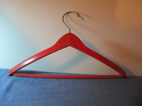 VINTAGE ART DECO STYLE RED PLASTIC CLOTHES HANGER-1960/70'S-RARE