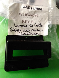 Black bezel for card reader ref. WHIRLPOOL W10344080