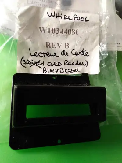 Black bezel for card reader ref. WHIRLPOOL W10344080, View more