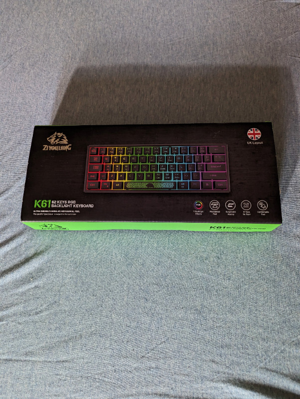 ZIYOU LANG K61  Gaming Keyboard Mini Portable with Rainbow RGB in Mice, Keyboards & Webcams in Belleville
