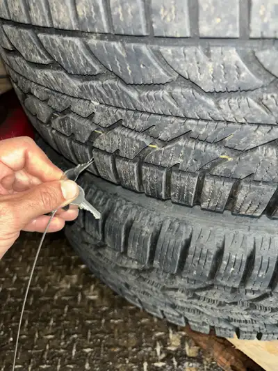 Winter tires with rims and jacks included. In excellent condition. Used for 2 season. Pick up keele...