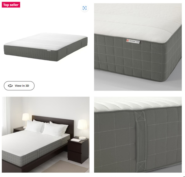 FS: Metal bedframes, IKEA HAUGSVAR mattress + GLADSTAD frame in BBQs & Outdoor Cooking in Ottawa - Image 3