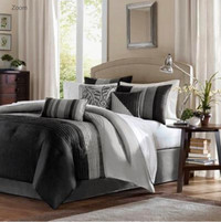 Queen Size Comforter Set - Grey