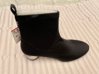 NEW Zara Black Ankle Booties/Boots with Methacrylate Heel