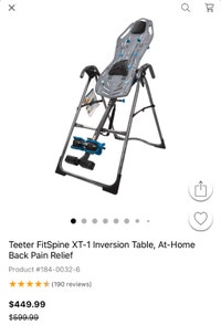 Like New Teeter FitSpine XT-1 Inversion Table