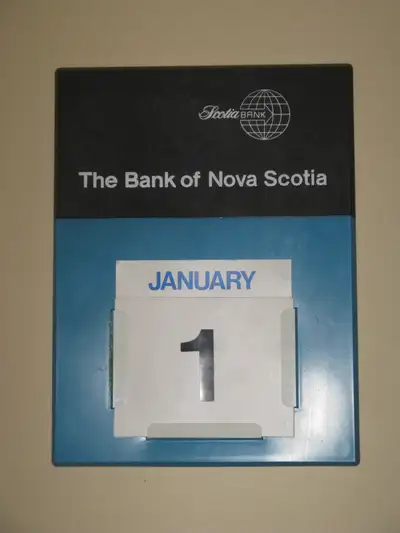 Vintage Bank of Nova Scotia Scotiabank Perpetual Wall Calendar, View more