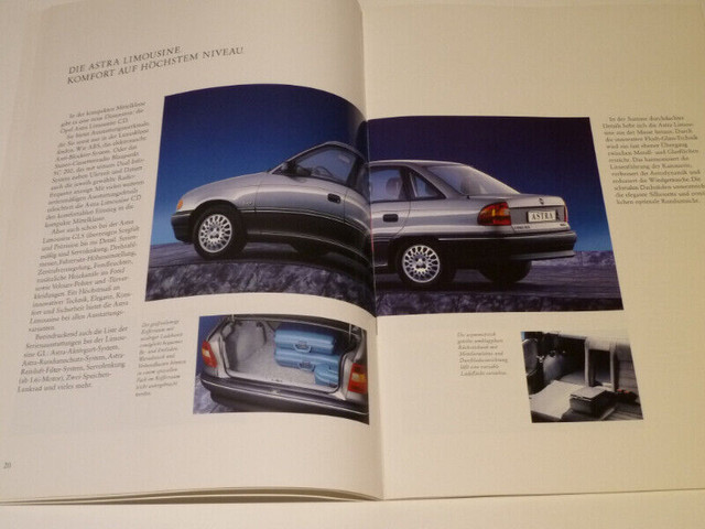 Brochure Opel 1993, Vectra, Corsa, Astra, Calibra, Omega, etc dans Art et objets de collection  à Laval/Rive Nord - Image 3