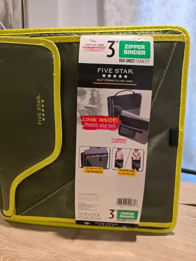 FIVE STAR ZIPPER BINDER, View more
