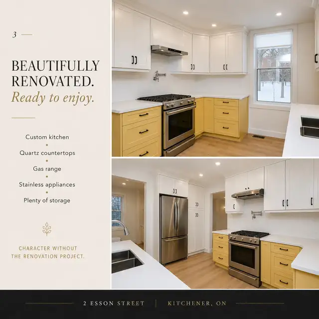 Renovated Detached Home Near Belmont Village | 2 Bed, 2 Bath | in Houses for Sale in Kitchener / Waterloo - Image 4
