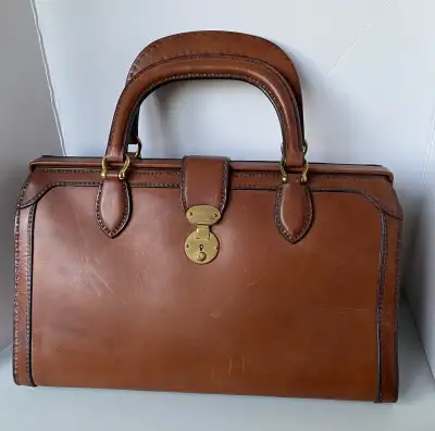 Vintage Leather Doctor's Leather Bag MD, View more