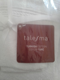 New Turkey, Talesma 6 Piece Cotton White Towel Set.