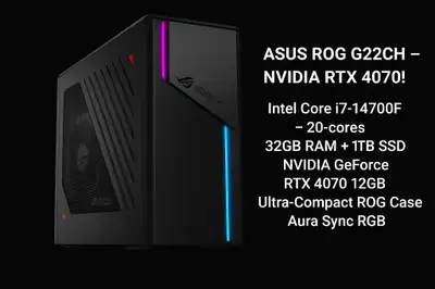 ASUS ROG G22CH with Nvidia RTX 4070 (Brand new never opened), View more