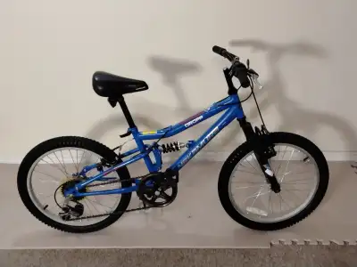 Excellent 20” kid’s Nakamura 6 spd dual suspension mountain bike, View more