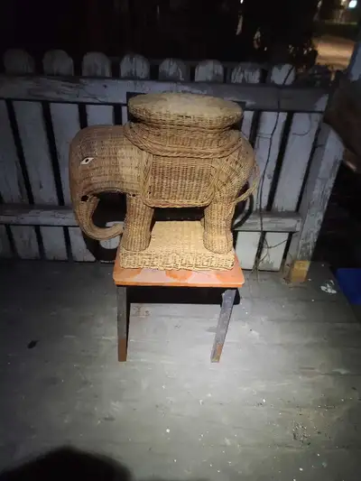 rattan / wicker elephant stool, View more