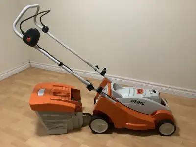 Battery operated lawn mower and weed eater, View more
