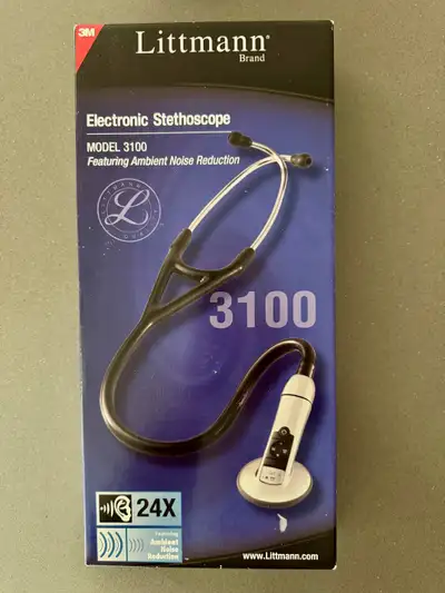 Littmann Electronic Stethoscope Model 3100, w/ ambient noise reduction. Fully refurbished 3 years ag...
